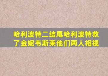哈利波特二结尾哈利波特救了金妮韦斯莱他们两人相视