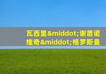 瓦西里·谢苗诺维奇·格罗斯曼